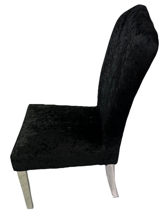 Alice Black Chair (Chrome Legs)