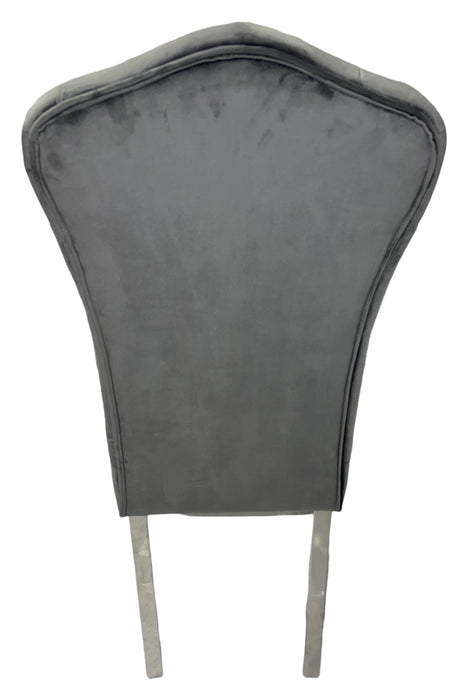 Alice Dark Grey Chair (Chrome Legs)