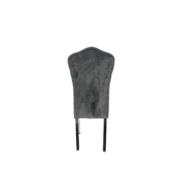 Alice Dark Grey Chair (Chrome Legs)