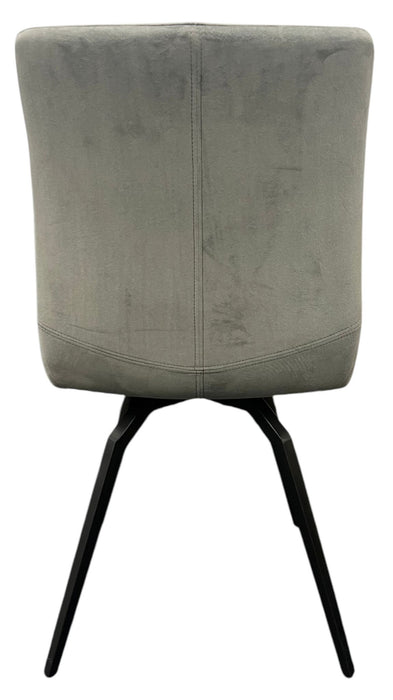 Siena 180¼ Dark Grey Chair (Black Legs)