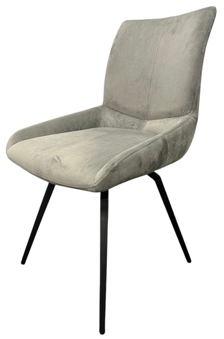 Siena 180¼ Dark Grey Chair (Black Legs)