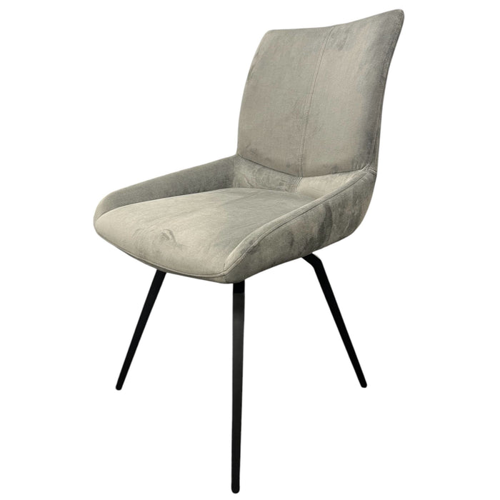 Siena 180¼ Dark Grey Chair (Black Legs)