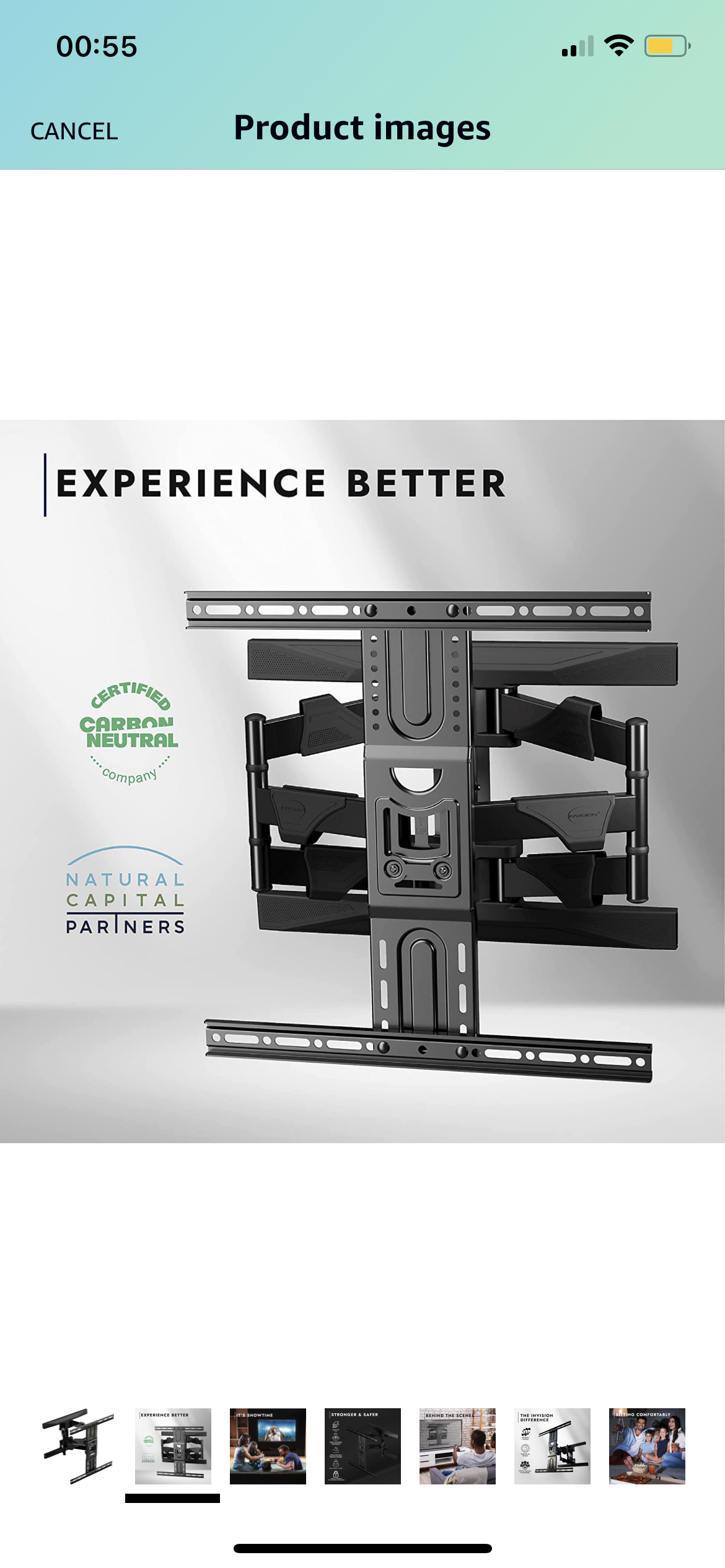 Invision EV600 Swivel TV Wall Bracket - 37-65" TVs