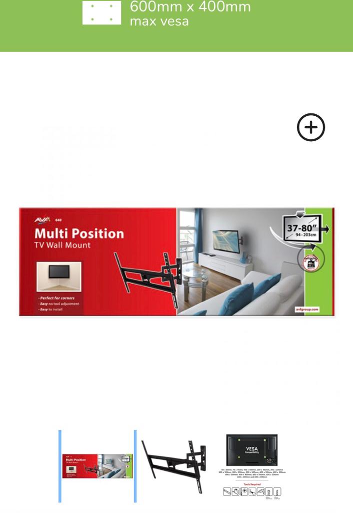 AVF AL640 Full Motion TV Bracket