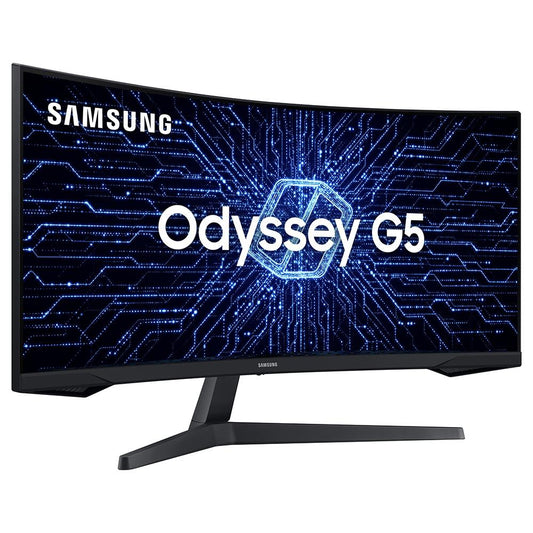 34" Samsung Odyssey LC34G55TWWPXXU Curved 4K HDR Gaming Monitor TV image 1