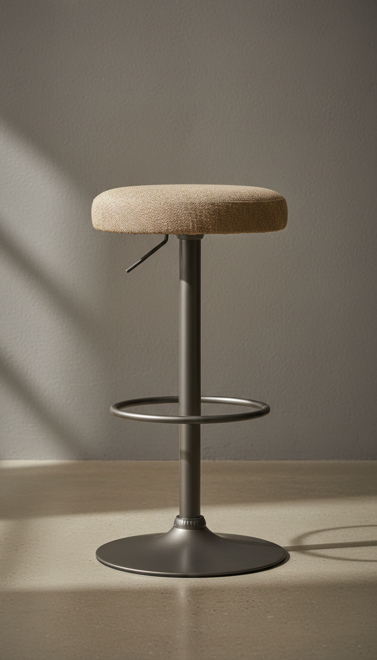 Brushed Steel Swivel Bar Stool