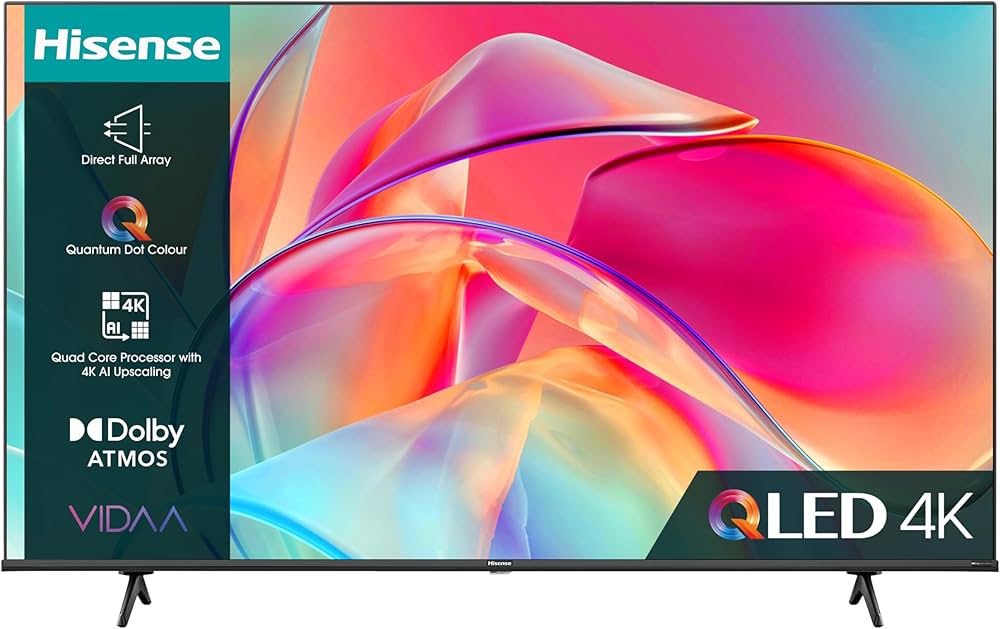 50" Hisense 50E7KQTUK 4K HDR Smart QLED TV