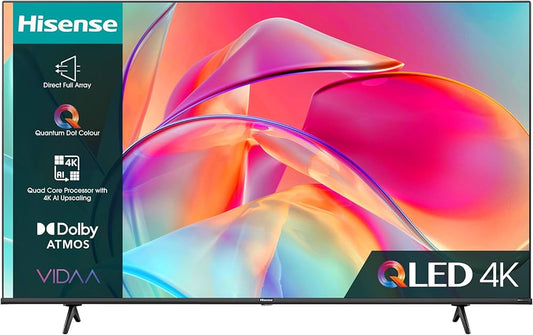50" Hisense 50E7KQTUK 4K HDR Smart QLED TV