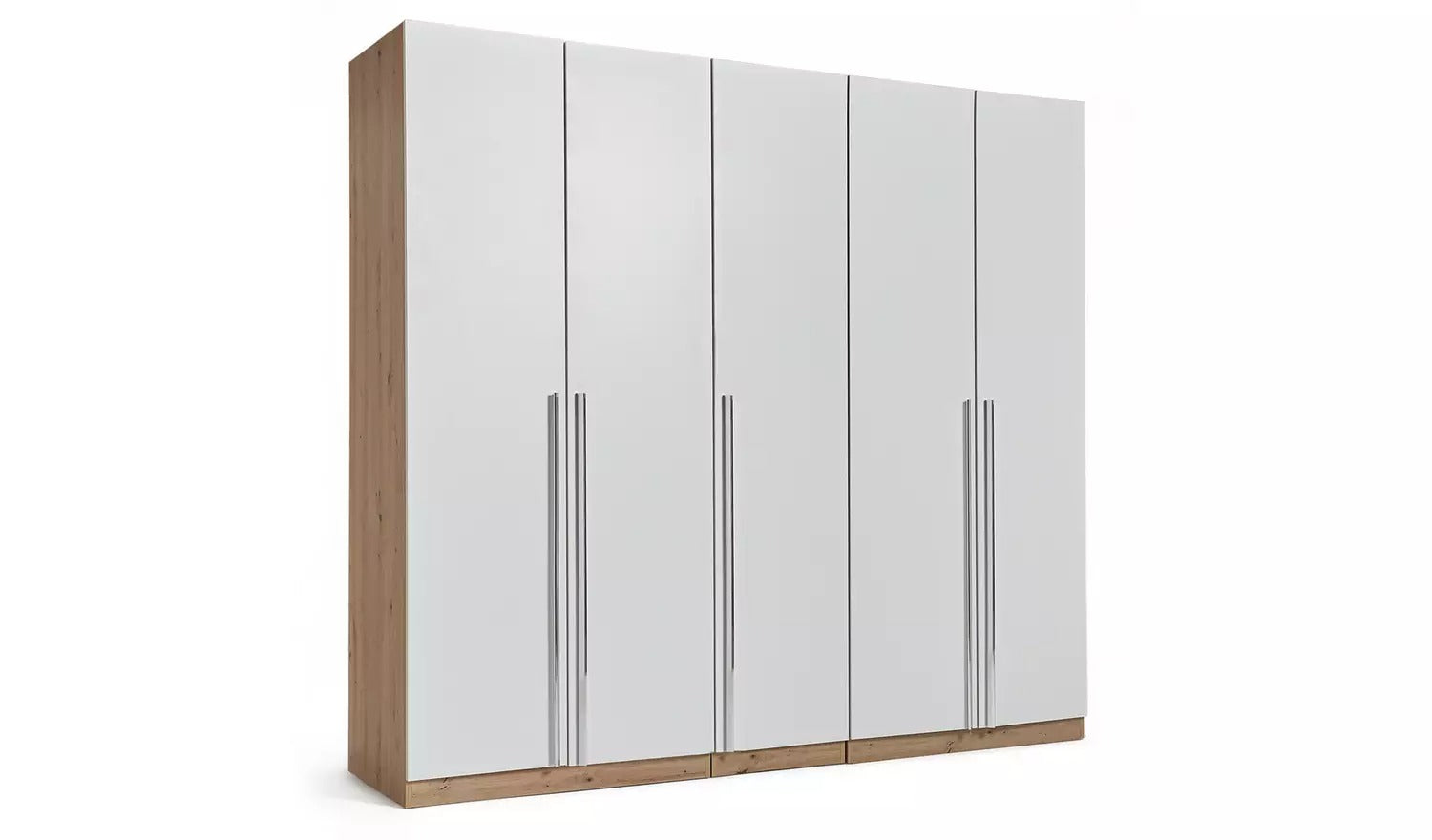 Habitat Munich 5 Door Wardrobe - White & Oak Effect