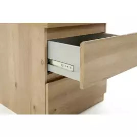 Habitat Jenson 2 Drawer Bedside Table - Oak Effect