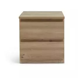 Habitat Jenson 2 Drawer Bedside Table - Oak Effect