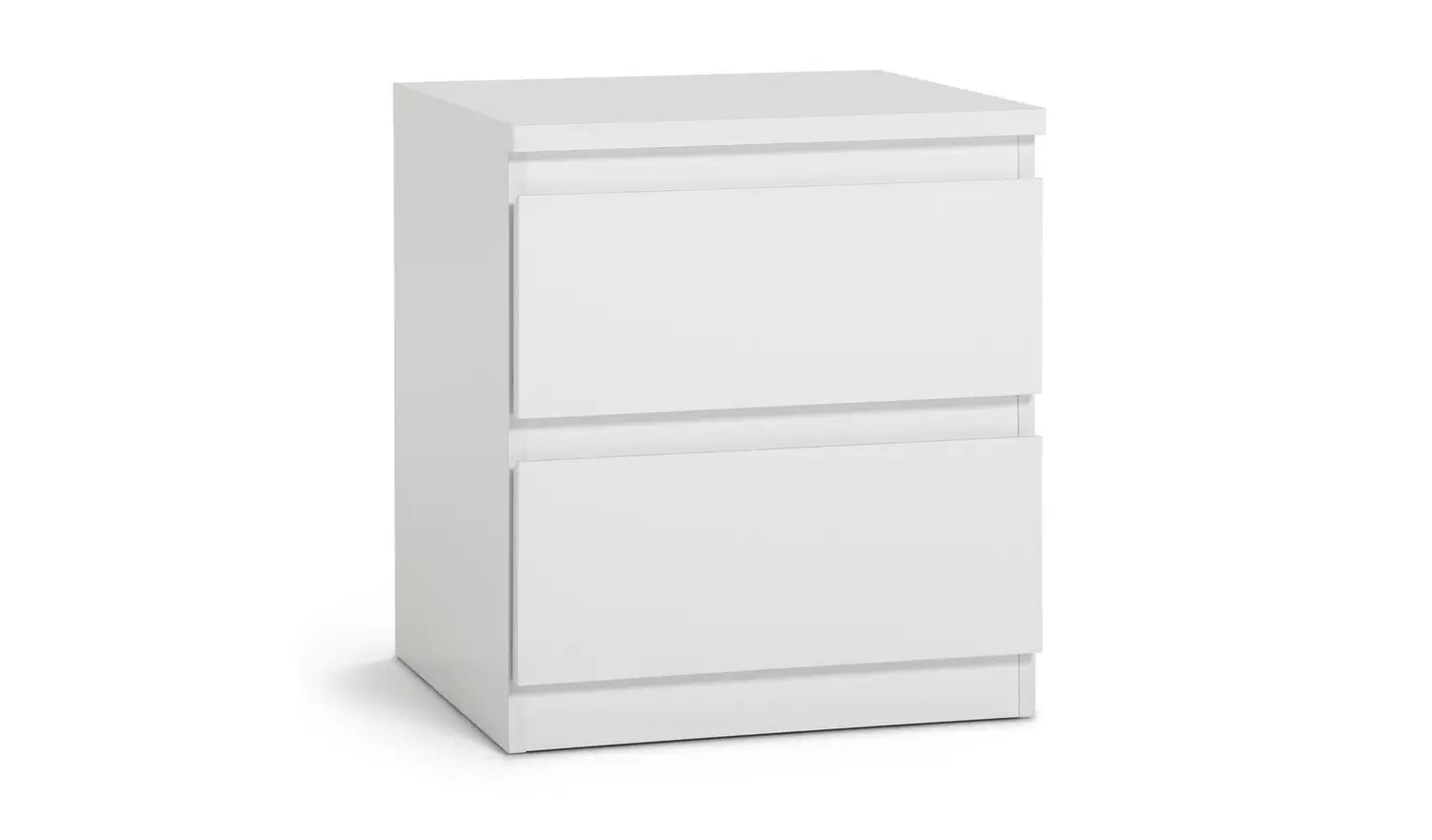 Habitat Jenson 2 Drawer Bedside Table - Gloss White