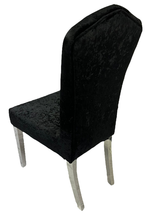 Alice Black Chair (Chrome Legs)