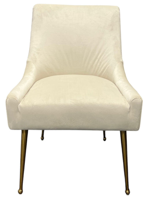 G-Milan Ivory Chair (Gold Legs)