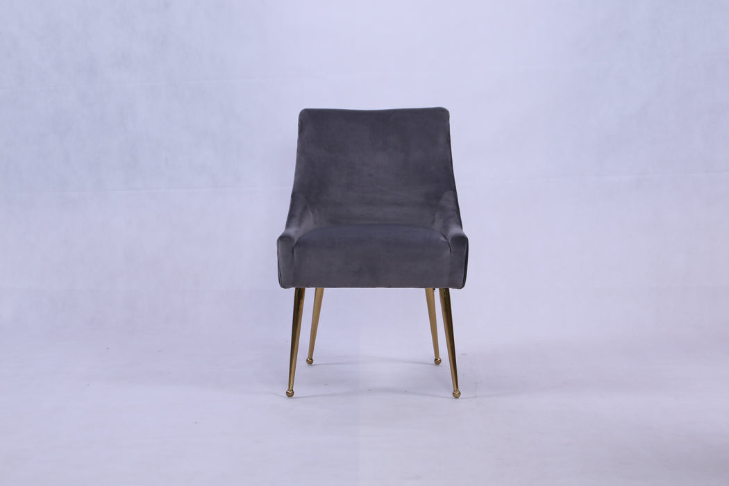 G-Milan Dark Grey Chair (Gold Legs)
