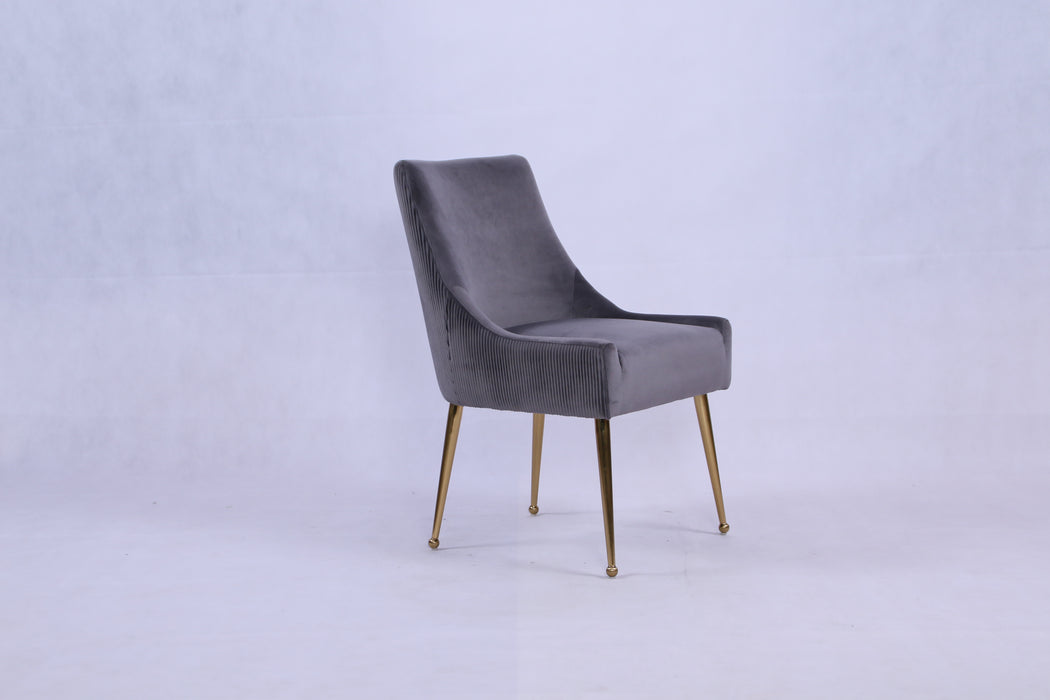 G-Milan Dark Grey Chair (Gold Legs)