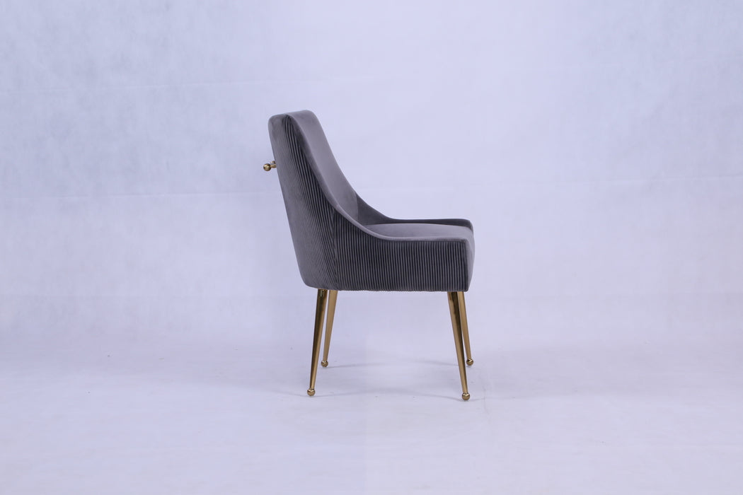 G-Milan Dark Grey Chair (Gold Legs)