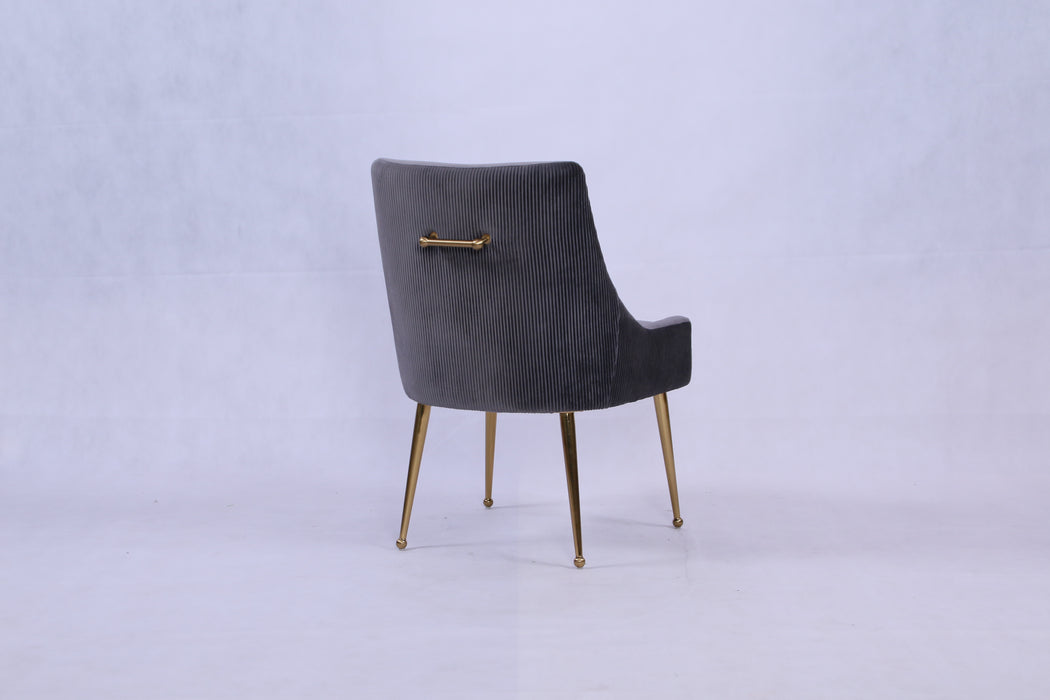 G-Milan Dark Grey Chair (Gold Legs)