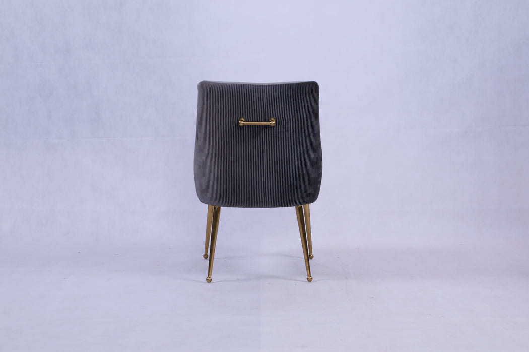 G-Milan Dark Grey Chair (Gold Legs)