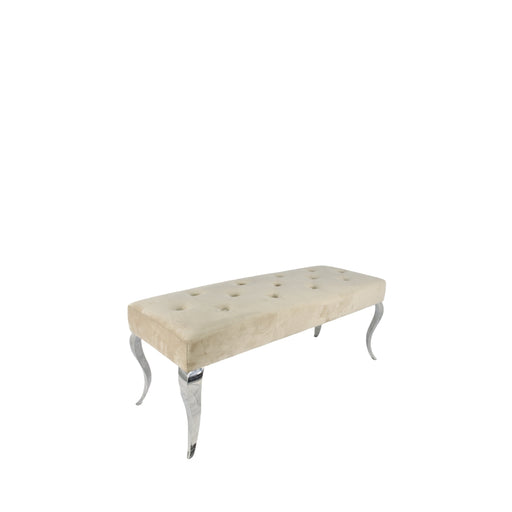 Lewis Plush Mink Bench 110/130cm