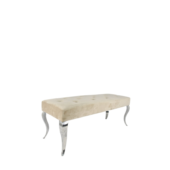 Lewis Plush Mink Bench 110/130cm