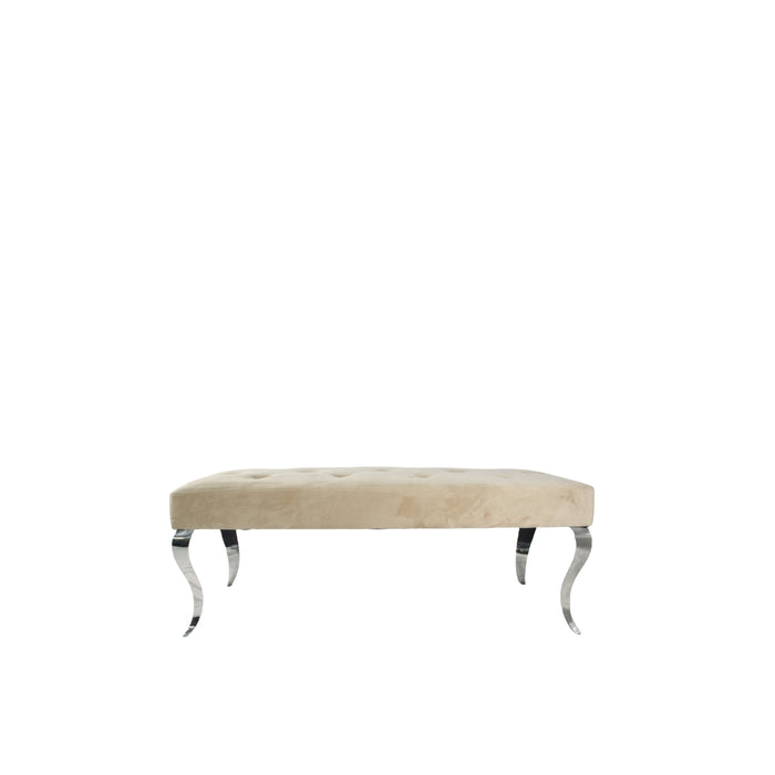 Lewis Plush Mink Bench 110/130cm