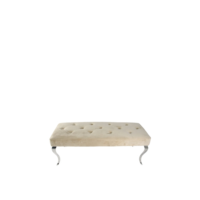 Lewis Plush Mink Bench 110/130cm