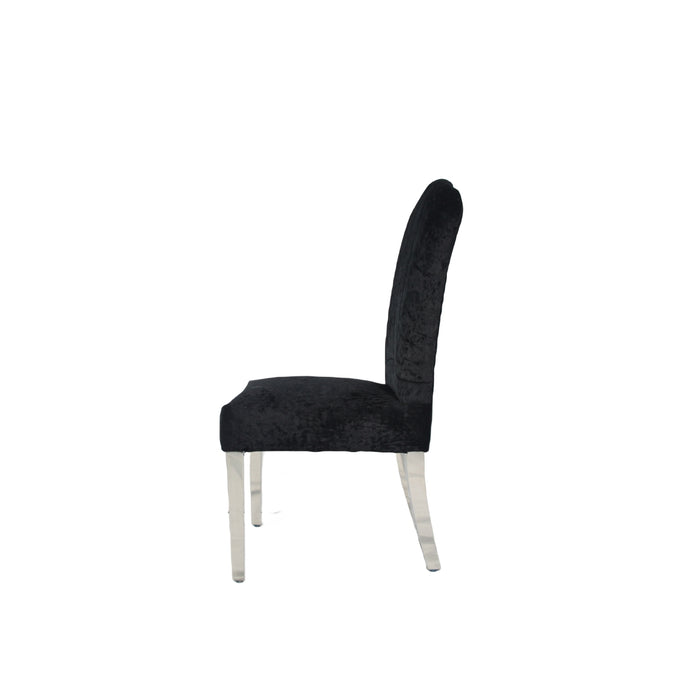 Alice Black Chair (Chrome Legs)