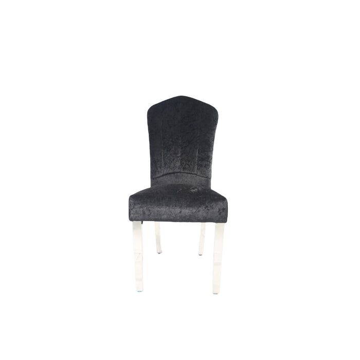 Alice Black Chair (Chrome Legs)