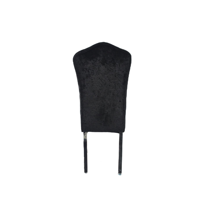 Alice Black Chair (Chrome Legs)