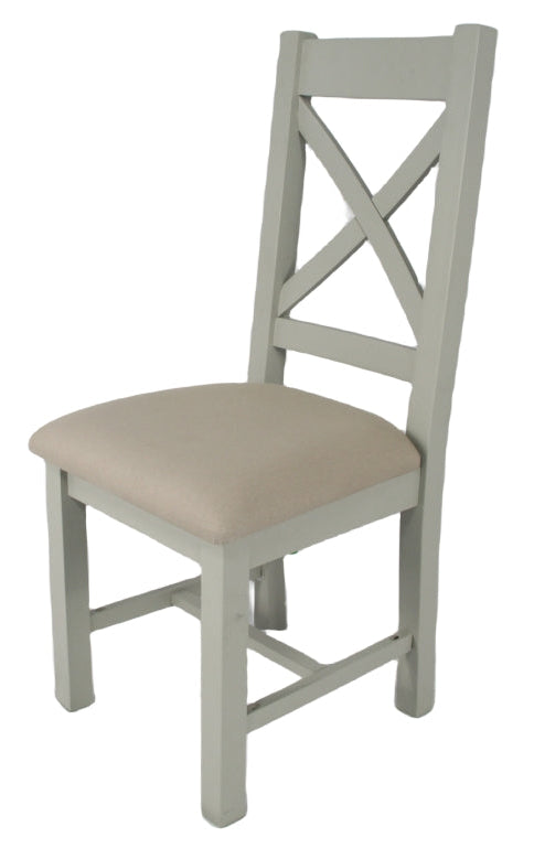 2 x Lucca Cross Back Chairs (KD) detail
