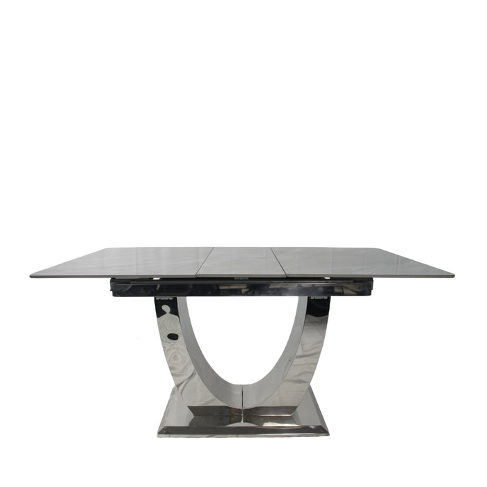 London Extend Dining Table-  1.2-1.5/1.6-2m Grey Ceramic