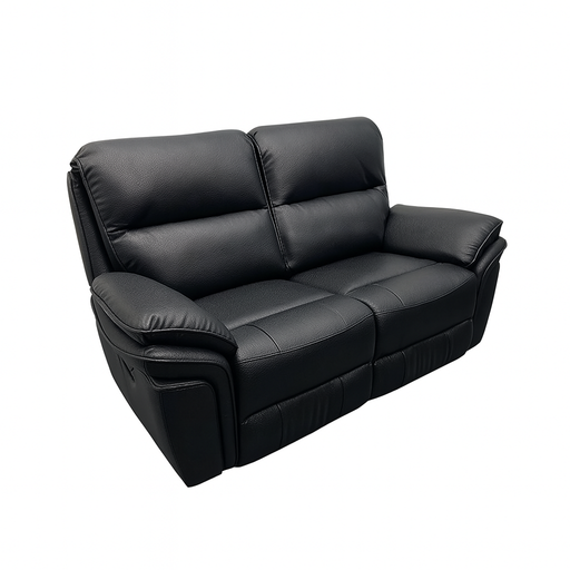 Montana Black 2 Seater Recliner Sofa