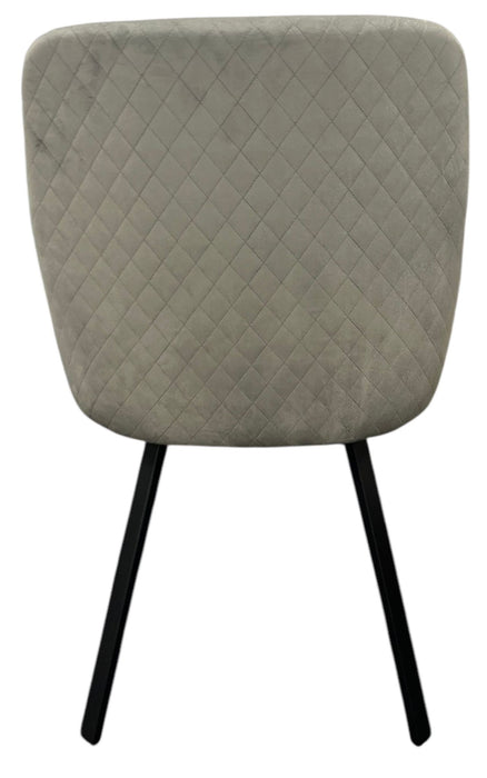 Rose 180¼ Dark Grey Chair (Black Legs)
