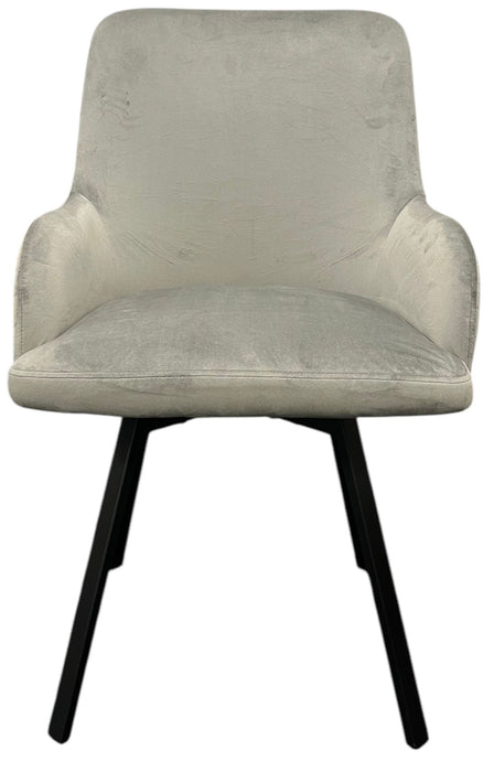 Rose 180¼ Dark Grey Chair (Black Legs)