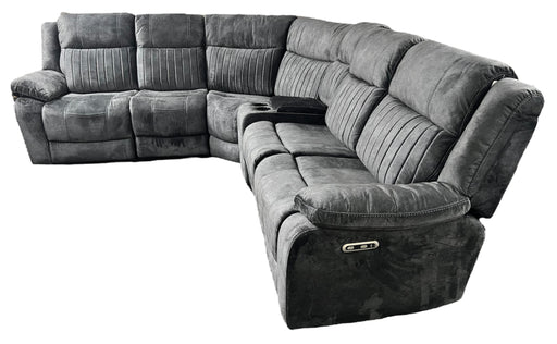 Rose Corner 2+2 Seater Electric Recliner sofa with (Console) - charcoal