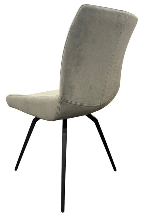Siena 180¼ Dark Grey Chair (Black Legs)