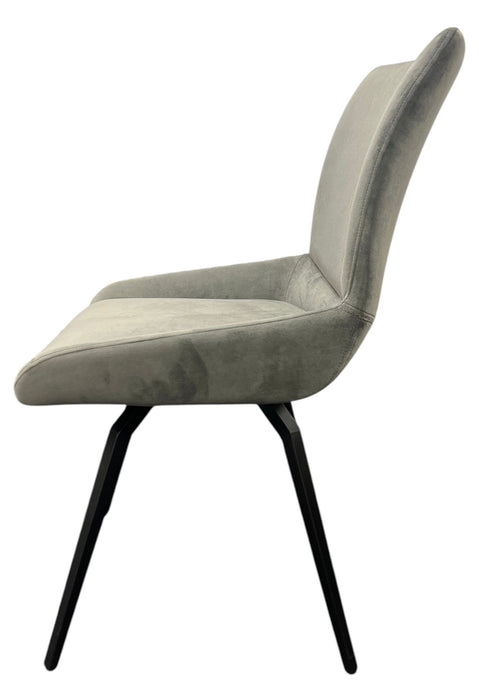 Siena 180¼ Dark Grey Chair (Black Legs)