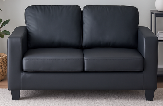 Lucy Black PU Sofa