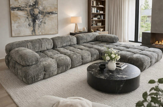 Milan Compression Grey Sofa