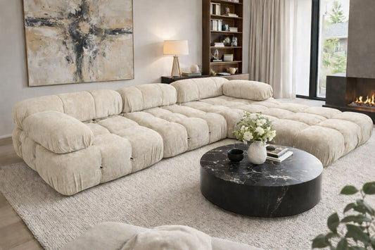 Milan Compression Ivory Sofa