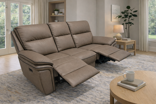 Montana Brown 3 Seater Recliner Sofa