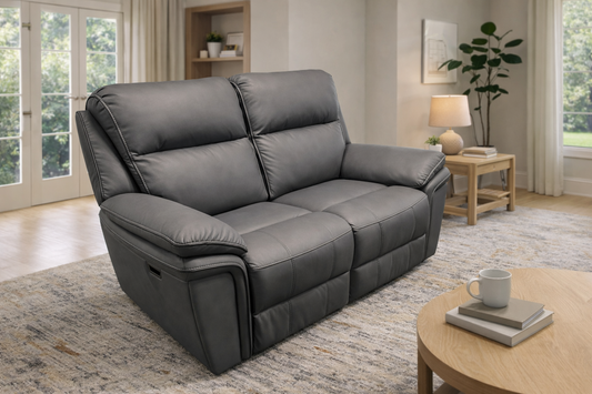 Montana Grey 2 Seater Recliner Sofa