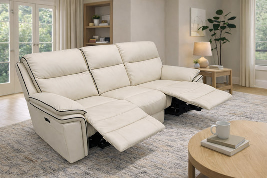 Montana Ivory 3 Seater Recliner Sofa