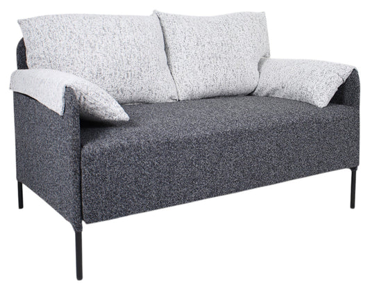 Roma Grey and Cream Mix 2 Seater Sofa