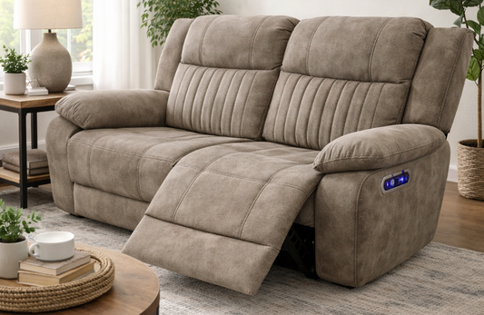Rose Brown 2 Seater Recliner Sofa
