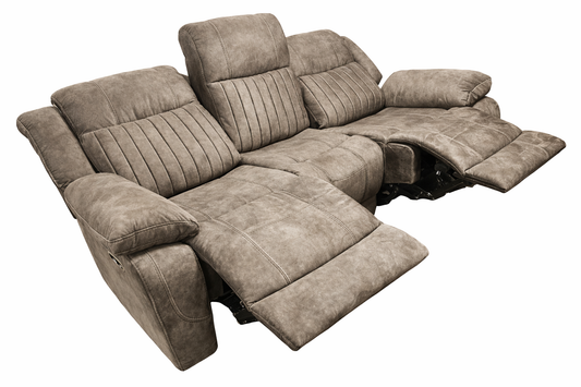 Rose Brown 3 Seater Recliner Sofa