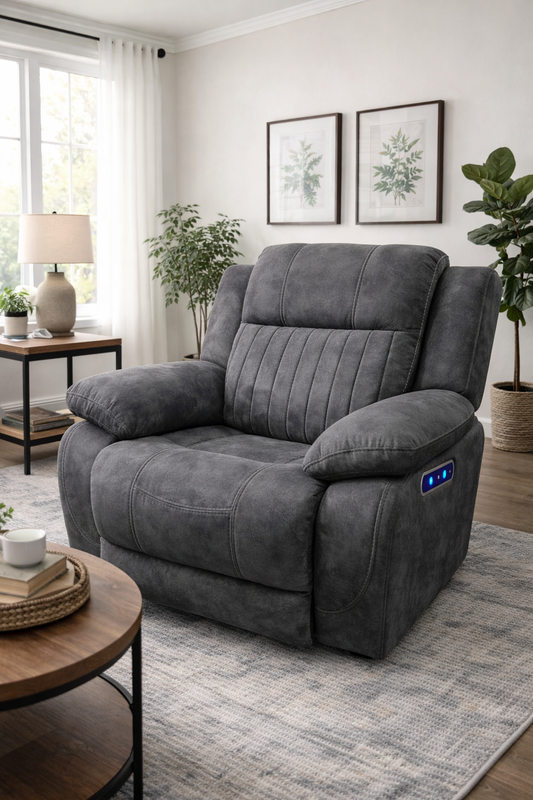 Rose Charcoal Recliner Chair