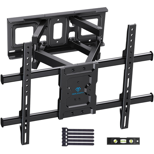 PERLESMITH full-motion TV wall bracket for 37 to 85 inch TVs