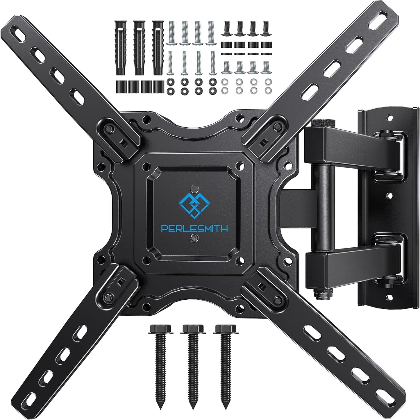 PERLESMITH full-motion TV wall bracket for 26 to 60 inch televisions